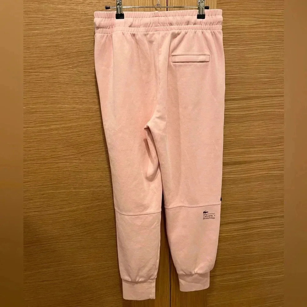 LACOSTE | Ankle-Crop Double-Fleece Joggers | Pink | Size 4 | NWT - Picture 5 of 9